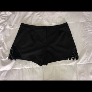 Black Detailed Shorts